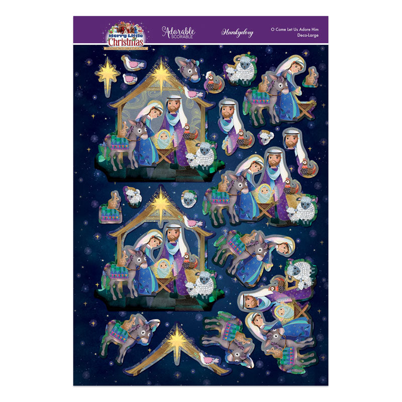 A Merry Little Christmas Deco-Large Set - O Come Let Us Adore Him