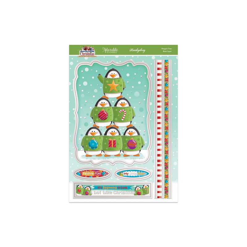 A Merry Little Christmas Deco-Large Set - Penguin Tree