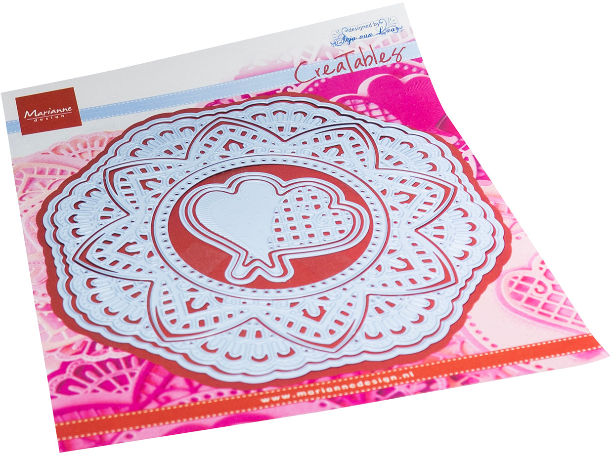 Marianne Design Creatables Die - Anja's Elegant Circle With Hearts