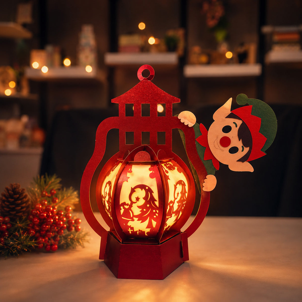 CrafTreat DIY Paper Lanterns - Elf Peeking