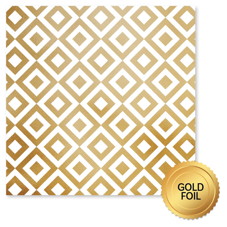 Lavender & Roses Gold Foil C 12x12 Paper (6pc Bulk Pack) 32229