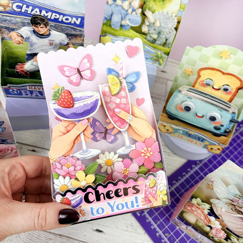 Side-Pop Stepper Cards - Set 2 - Silver