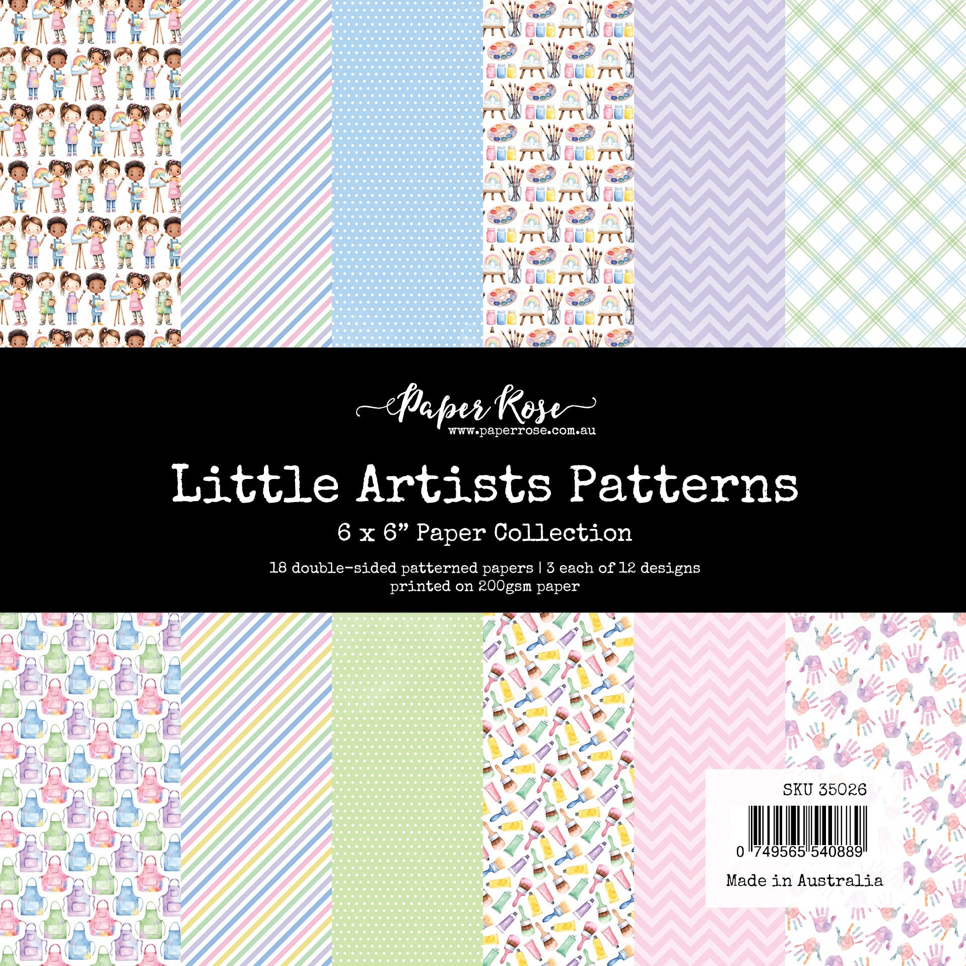Little Artists Patterns 6x6 Paper Collection 35026