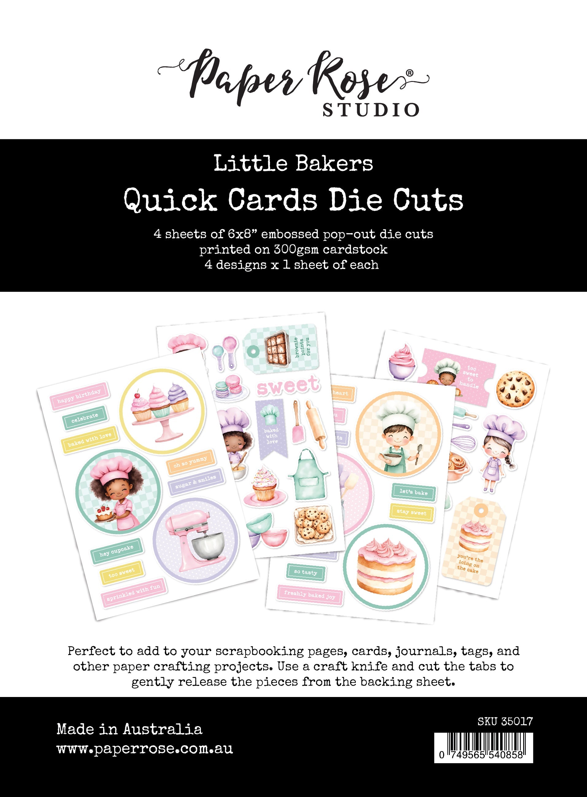 Little Bakers Quick Card Die Cuts 35017