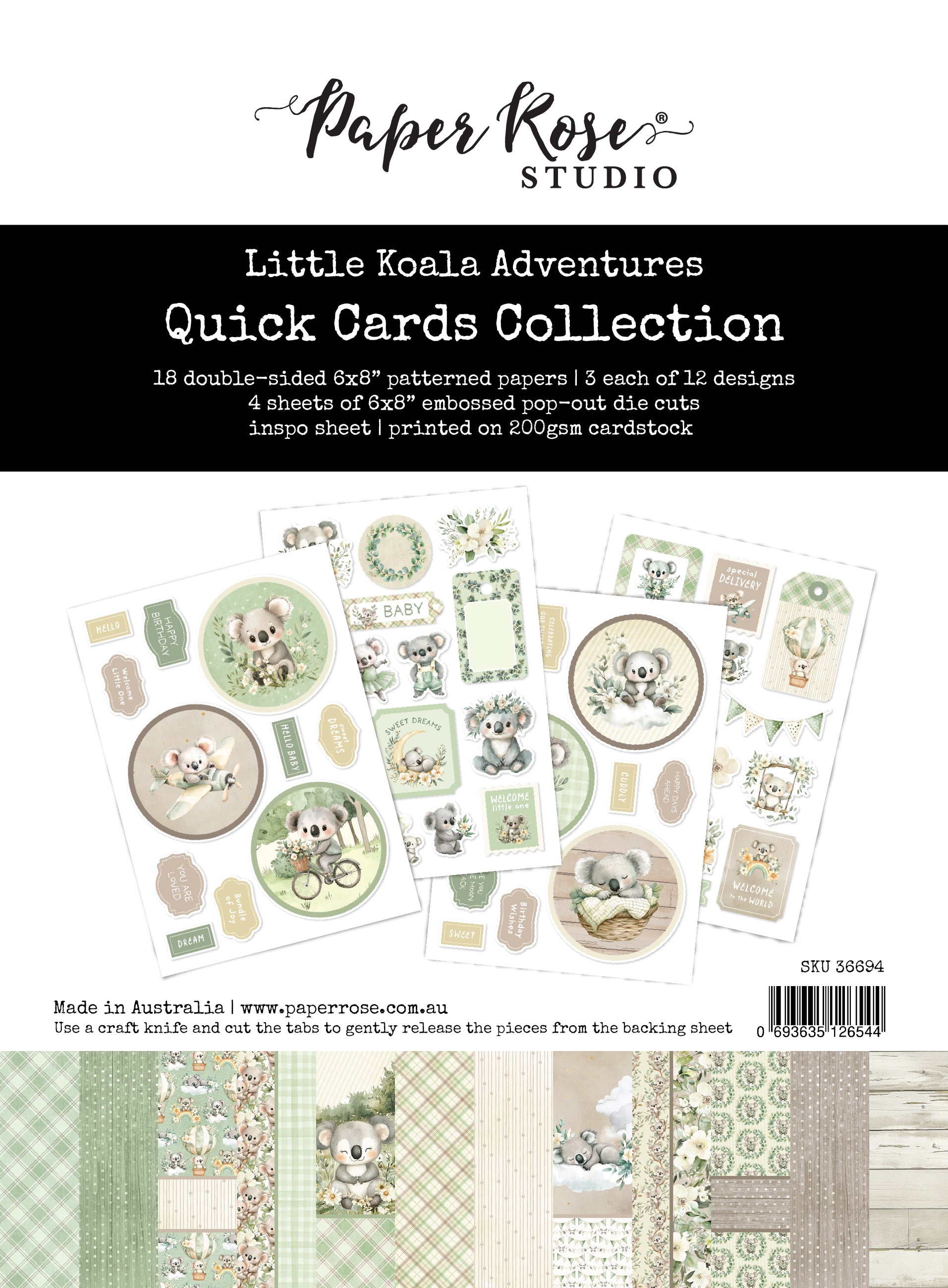 Little Koala Adventures 6x8" Quick Cards Kit 36694