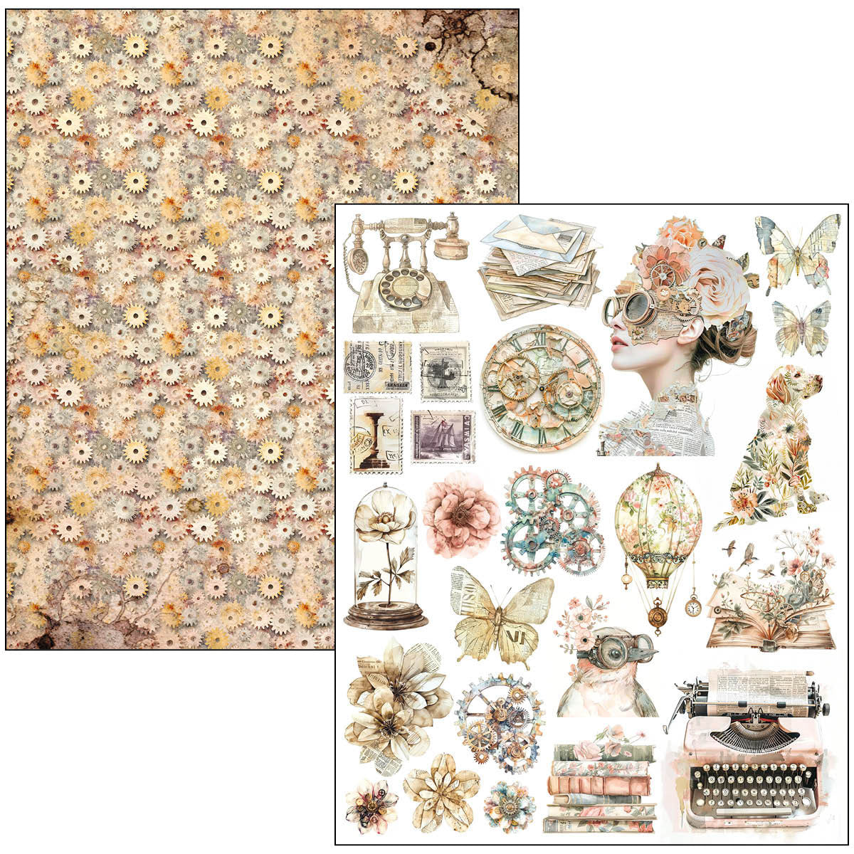 Mixed Media Book Lost in Time A4 Maxi