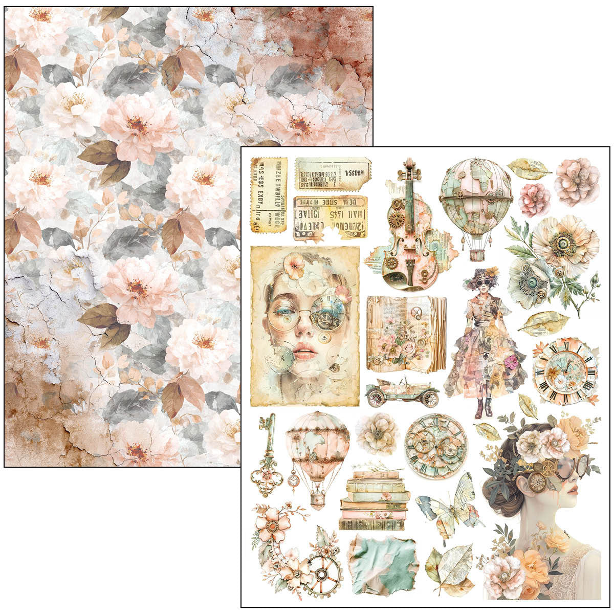 Mixed Media Book Lost in Time A4 Maxi