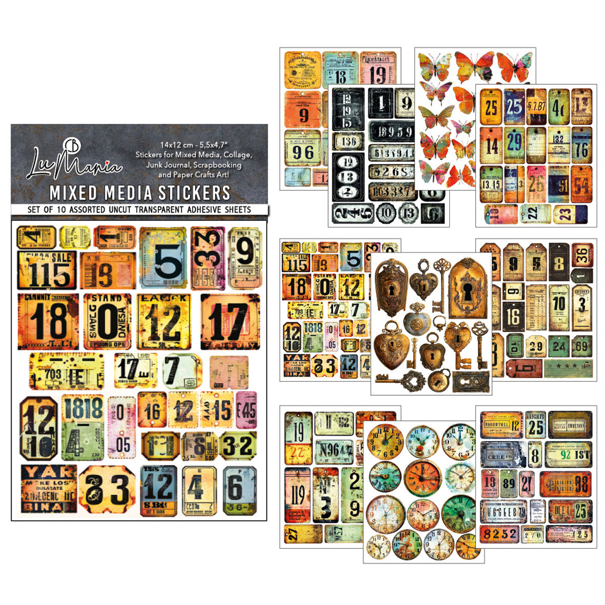 Sticker Set 10/Pkg Scratched Labels