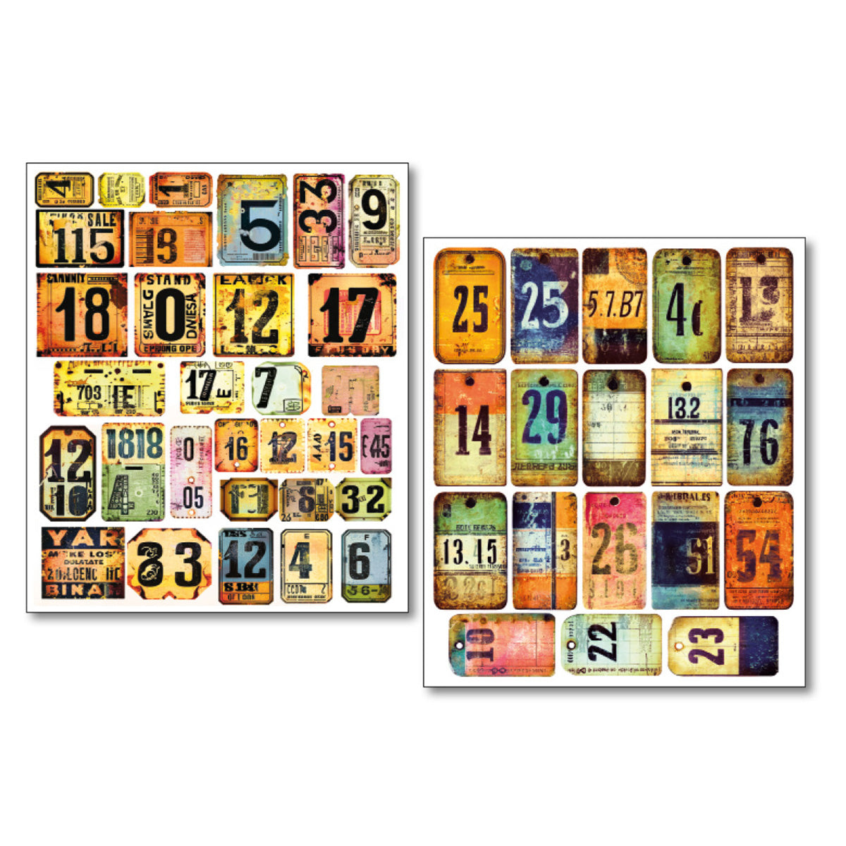 Sticker Set 10/Pkg Scratched Labels