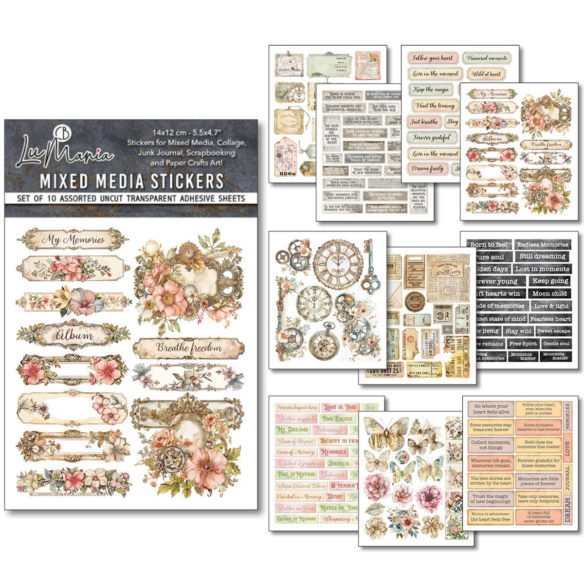 Sticker Set 10/Pkg Lost in Time