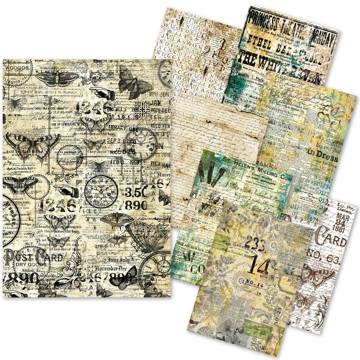Craftmix Time Capsule Mixed A5 Paper Pack - 8 Sheets (Tissue & Vellum Variety)