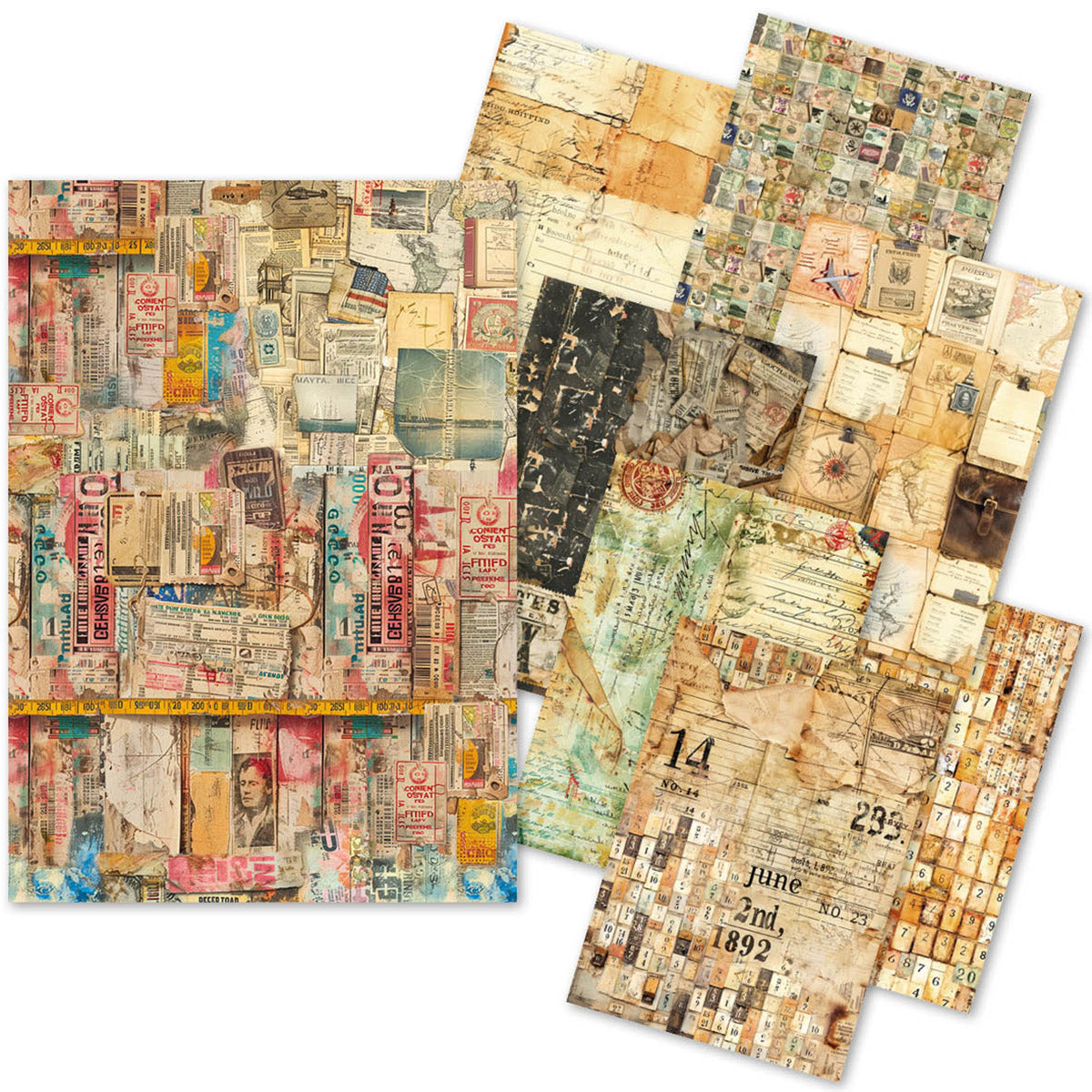 Craftmix Journey Ahead Mixed A5 Paper Pack - 8 Sheets (Tissue & Vellum Variety)