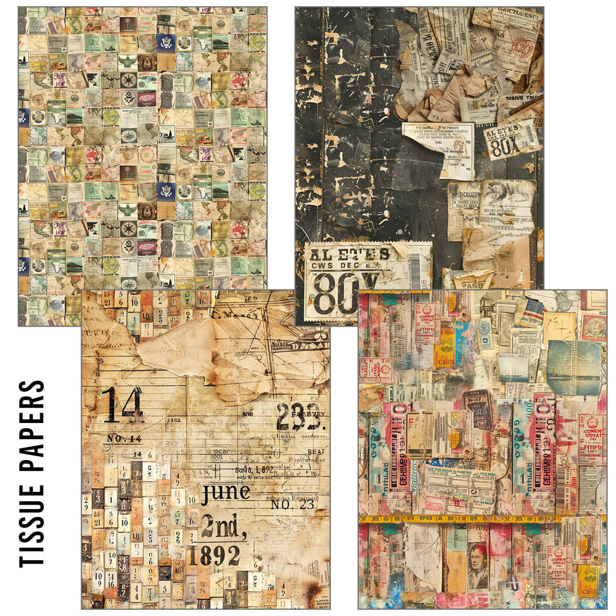 Craftmix Journey Ahead Mixed A5 Paper Pack - 8 Sheets (Tissue & Vellum Variety)