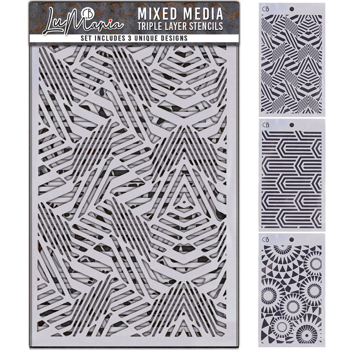 Set#003 Stencil Mix – Triple Layer Set (3 Unique Designs)