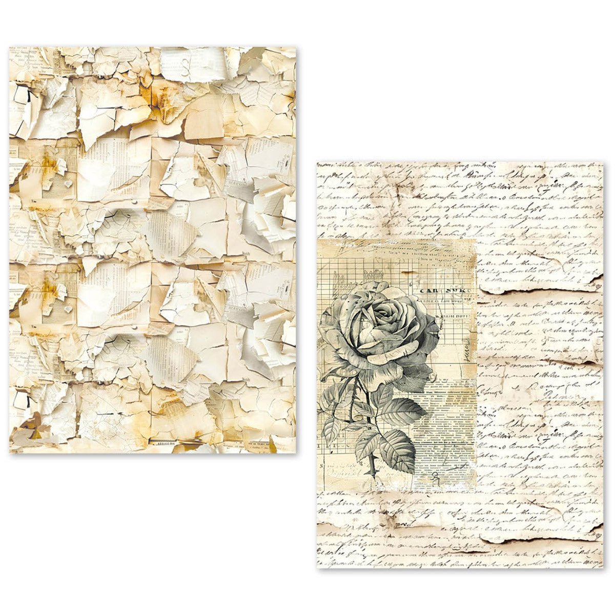 A5 Tissue Paper Set – 24 Sheets Vintage Manuscript