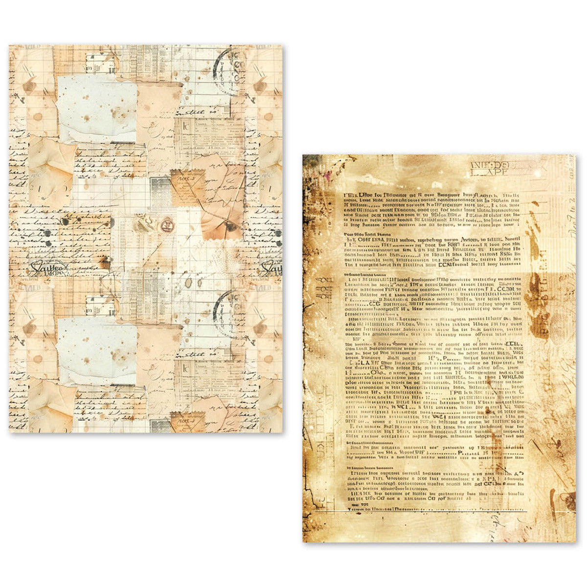 A5 Tissue Paper Set – 24 Sheets Vintage Manuscript