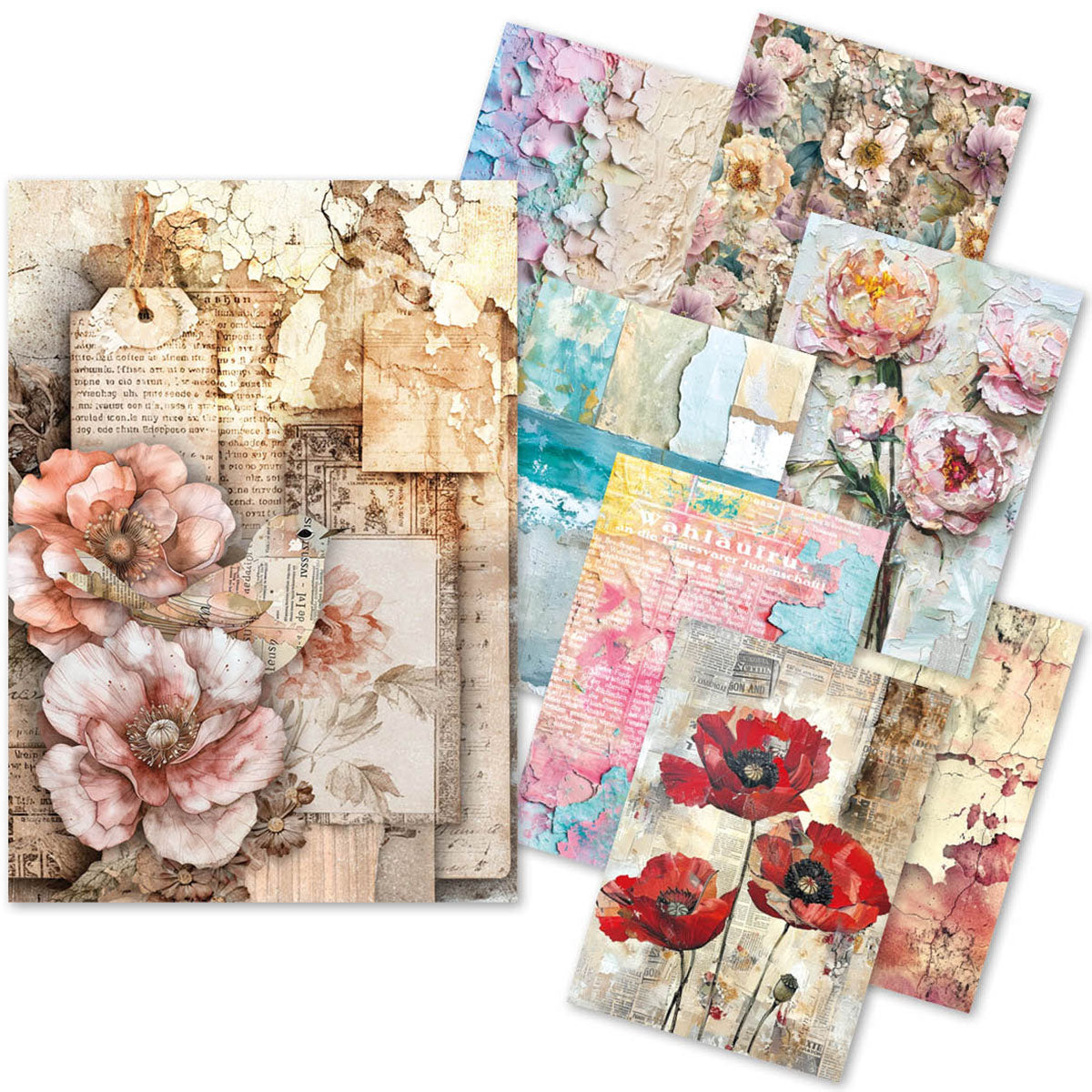 A5 Tissue Paper Set – 24 Sheets - Wild Blossom