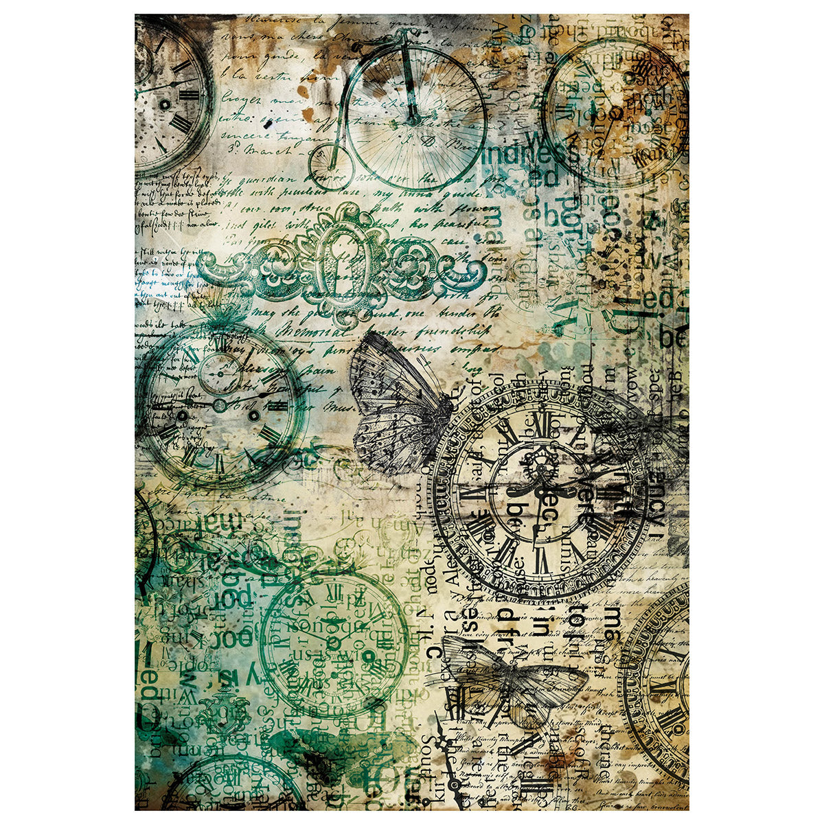 Mixed Media Rice Paper A4 Set 4/Pkg Time Capsule