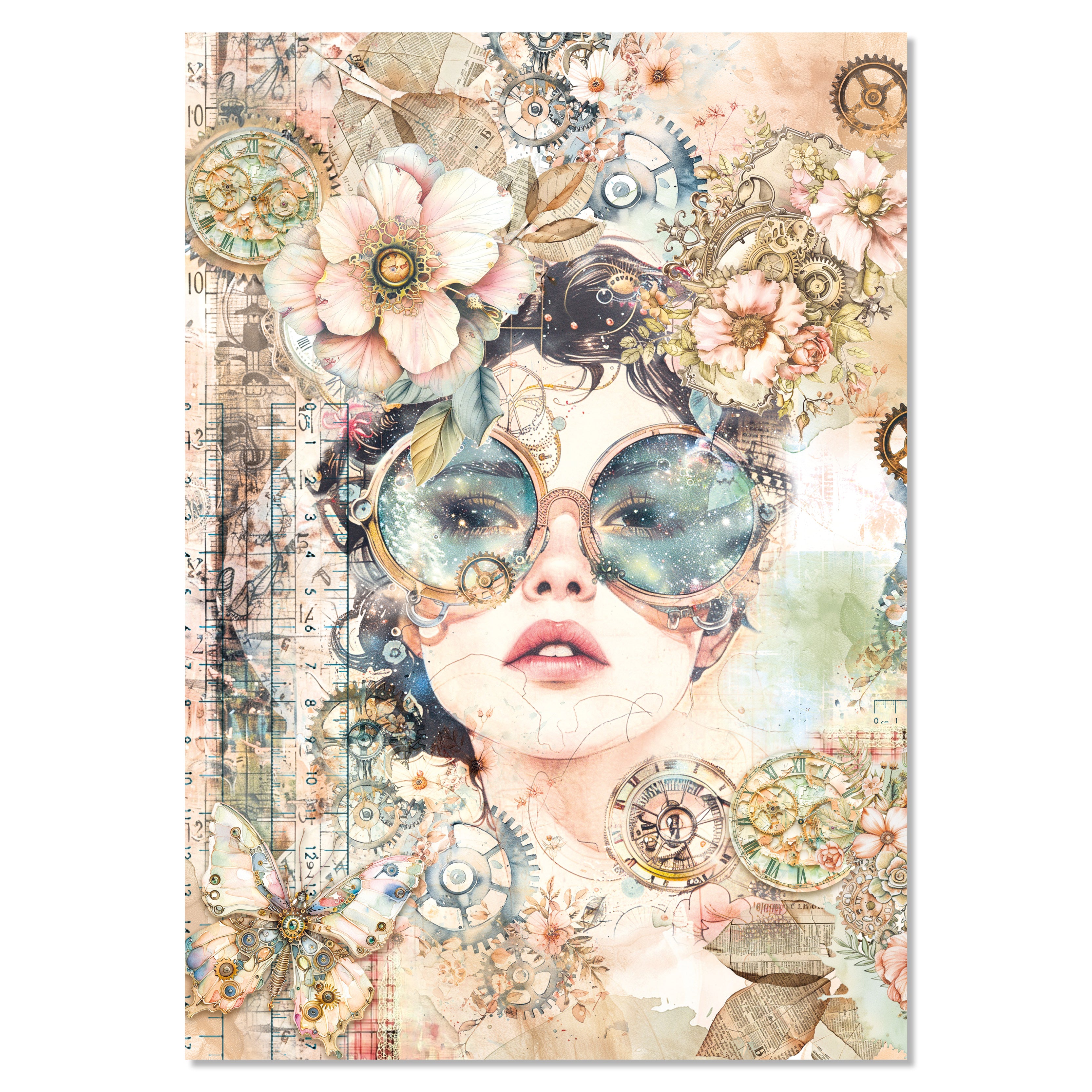 Rice Paper A4 MIXED 4/Pkg Lost in Time