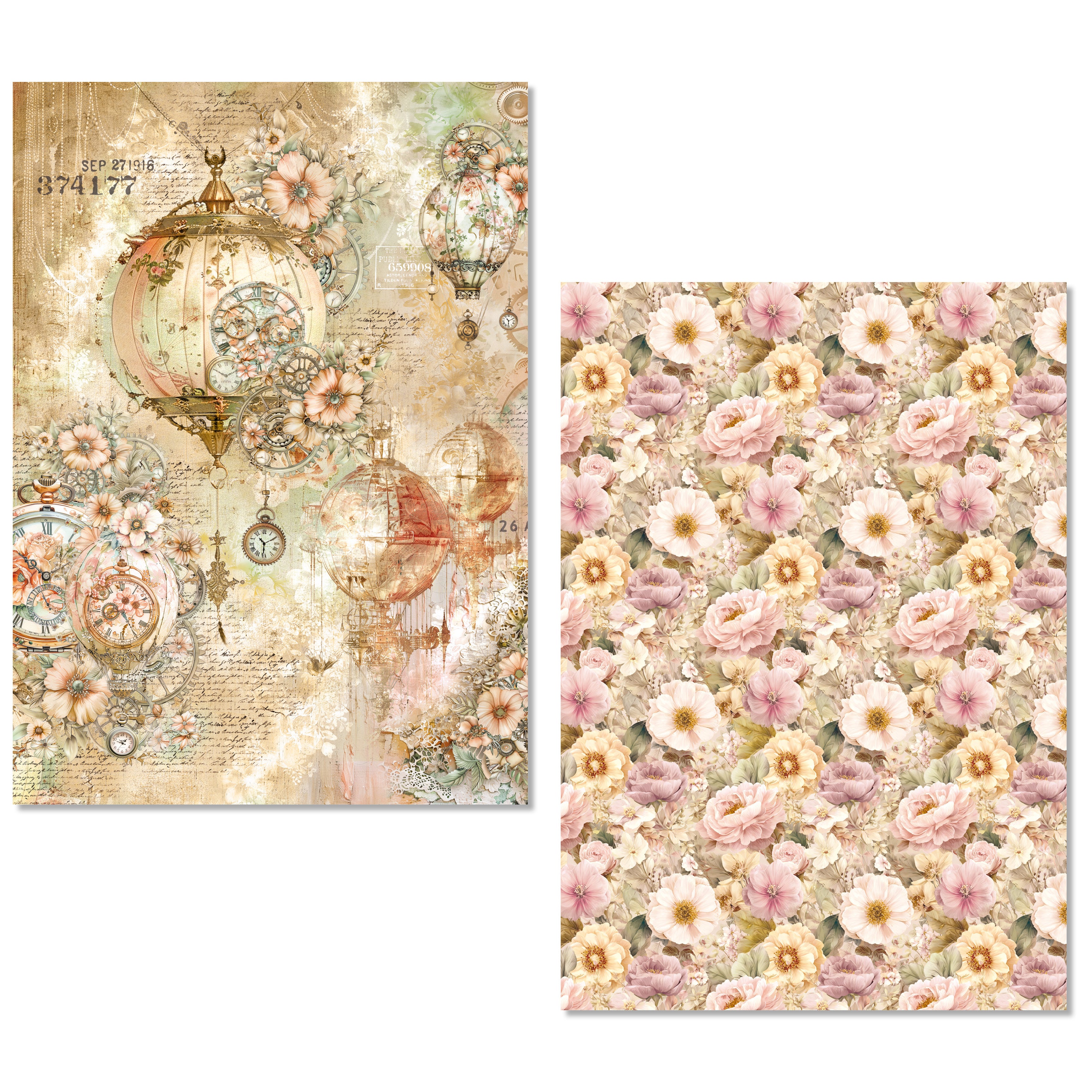 Rice Paper A5 MIXED 8/Pkg Lost in Time