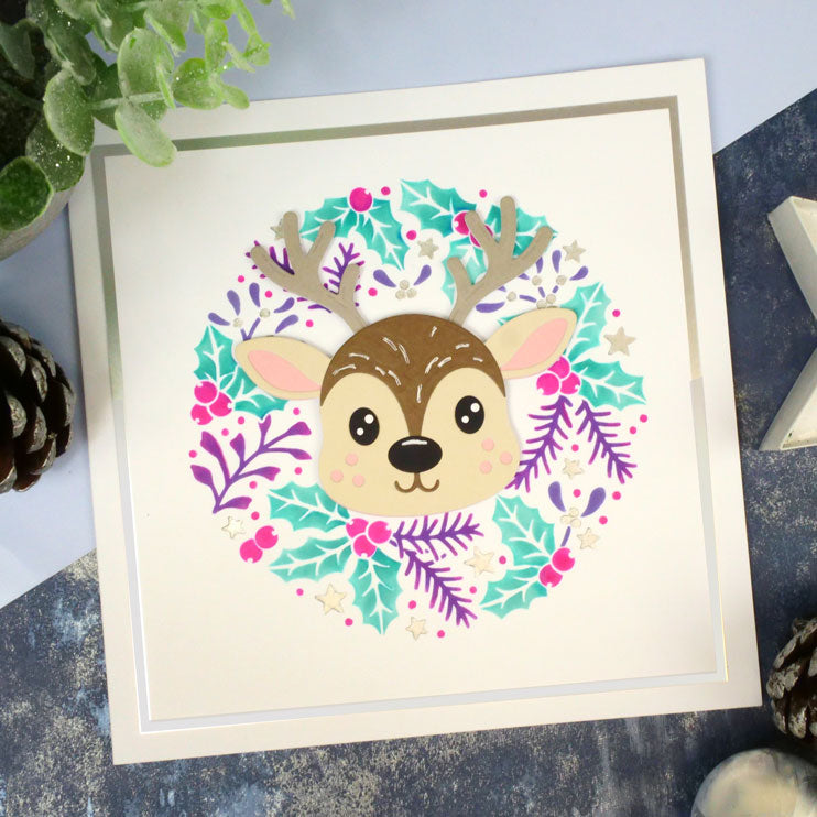 For the Love of Masks - Festive Wreath & Corners