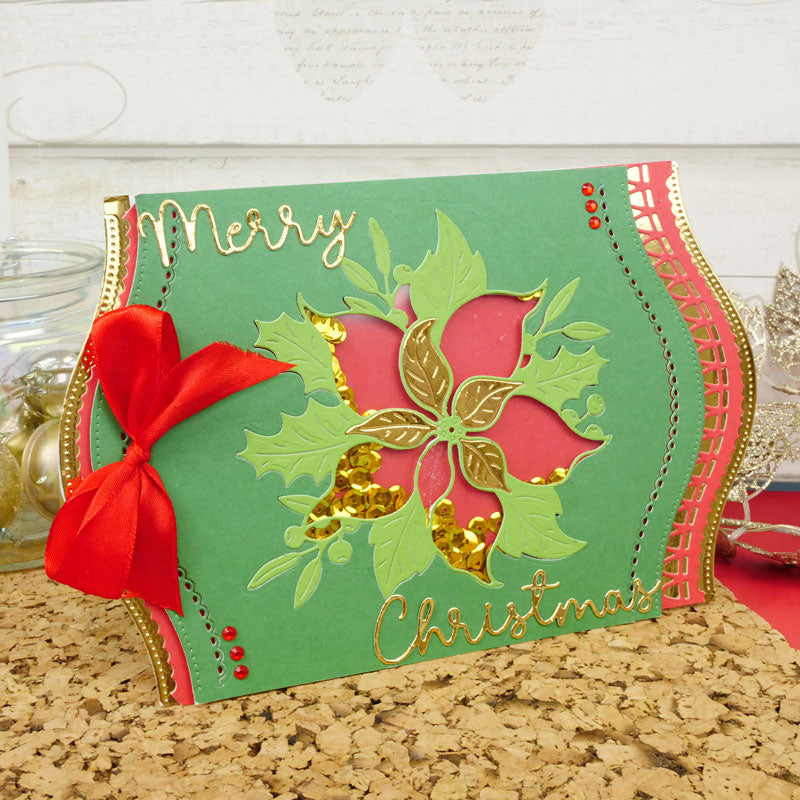 Moonstone Dies - Poinsettia Border Strips