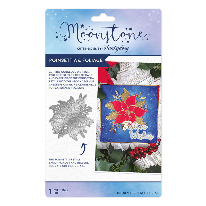 Moonstone Dies - Poinsettia & Foliage