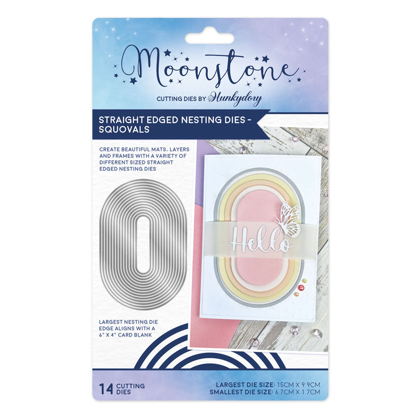Moonstone Dies - Straight Edged Nesting Dies - Squovals