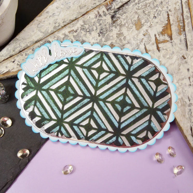 Moonstone Dies - Scalloped Edged Nesting Dies - Squovals