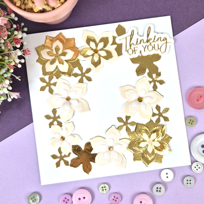 Moonstone Dies - Dimensional Flowers - Corner Panel