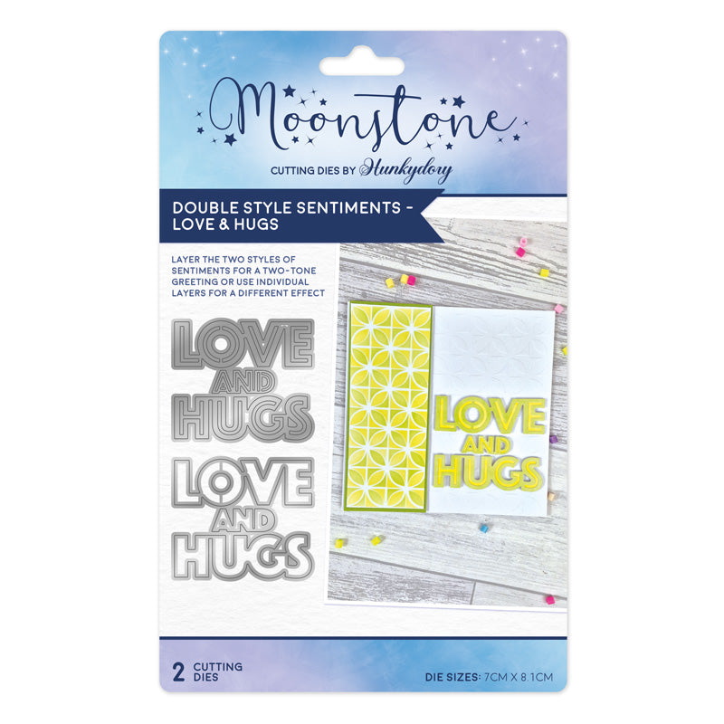 Moonstone Dies - Double Style Sentiments - Love & Hugs
