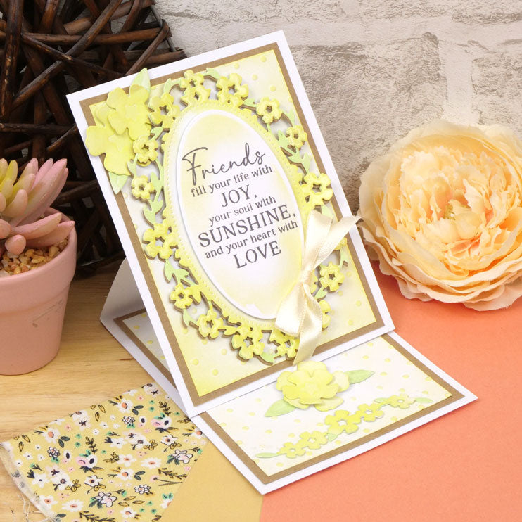 Moonstone Dies - Blossoming Oval Frame & Flourishes