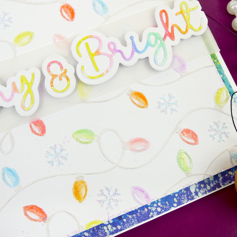 Moonstone Embossing Folders - Christmas Lights