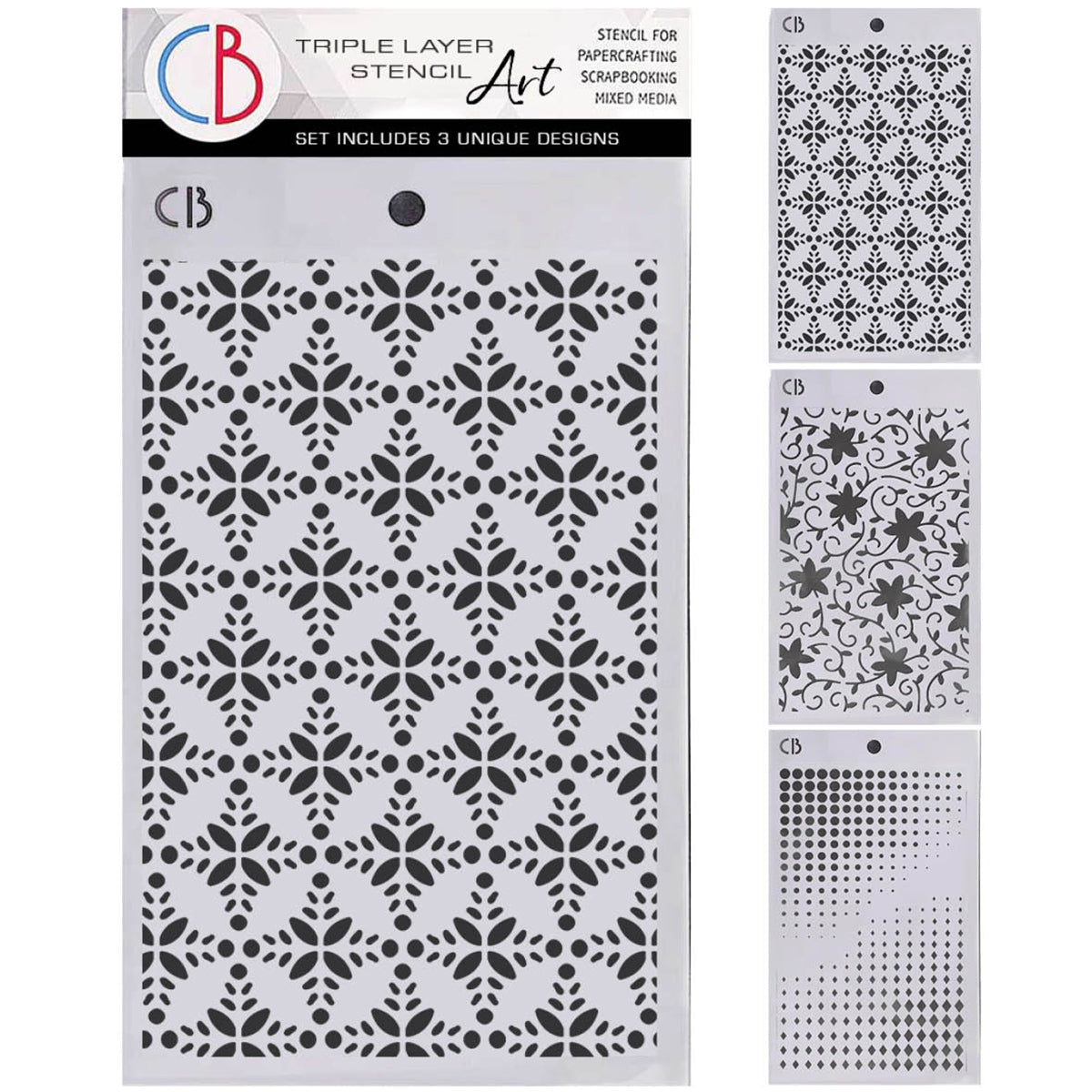 Winter Season Stencil Mix 5"X8"– Triple Layer Set (3 Unique Designs)