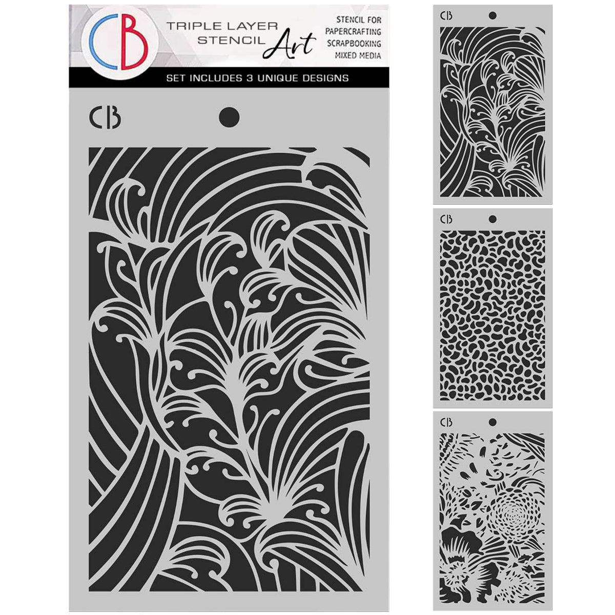 Book Lovers Stencil Mix 5"X8"– Triple Layer Set (3 Unique Designs)