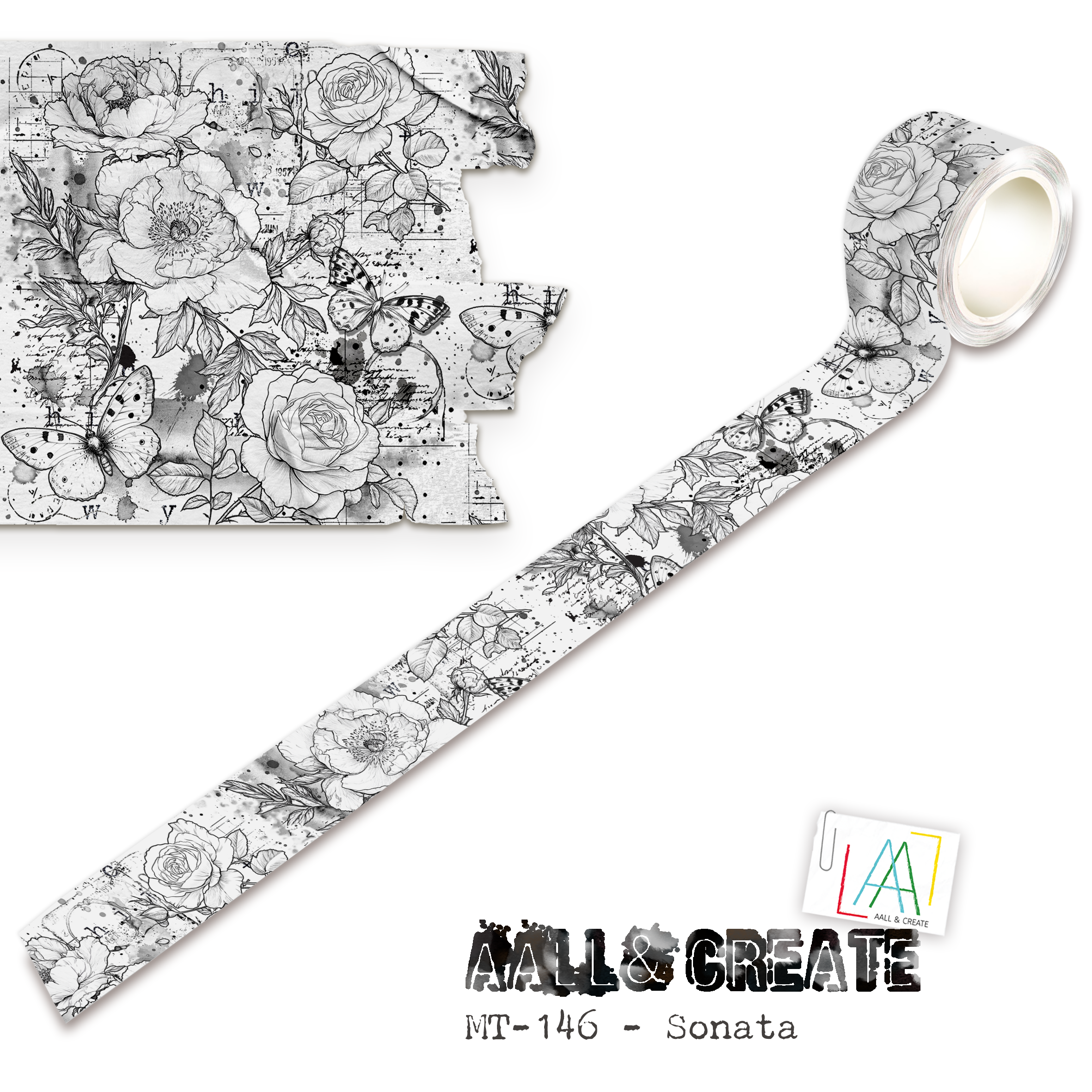 AALL and Create - Washi Tape 25mm x 10m - Sonata (Layer-It-Up)