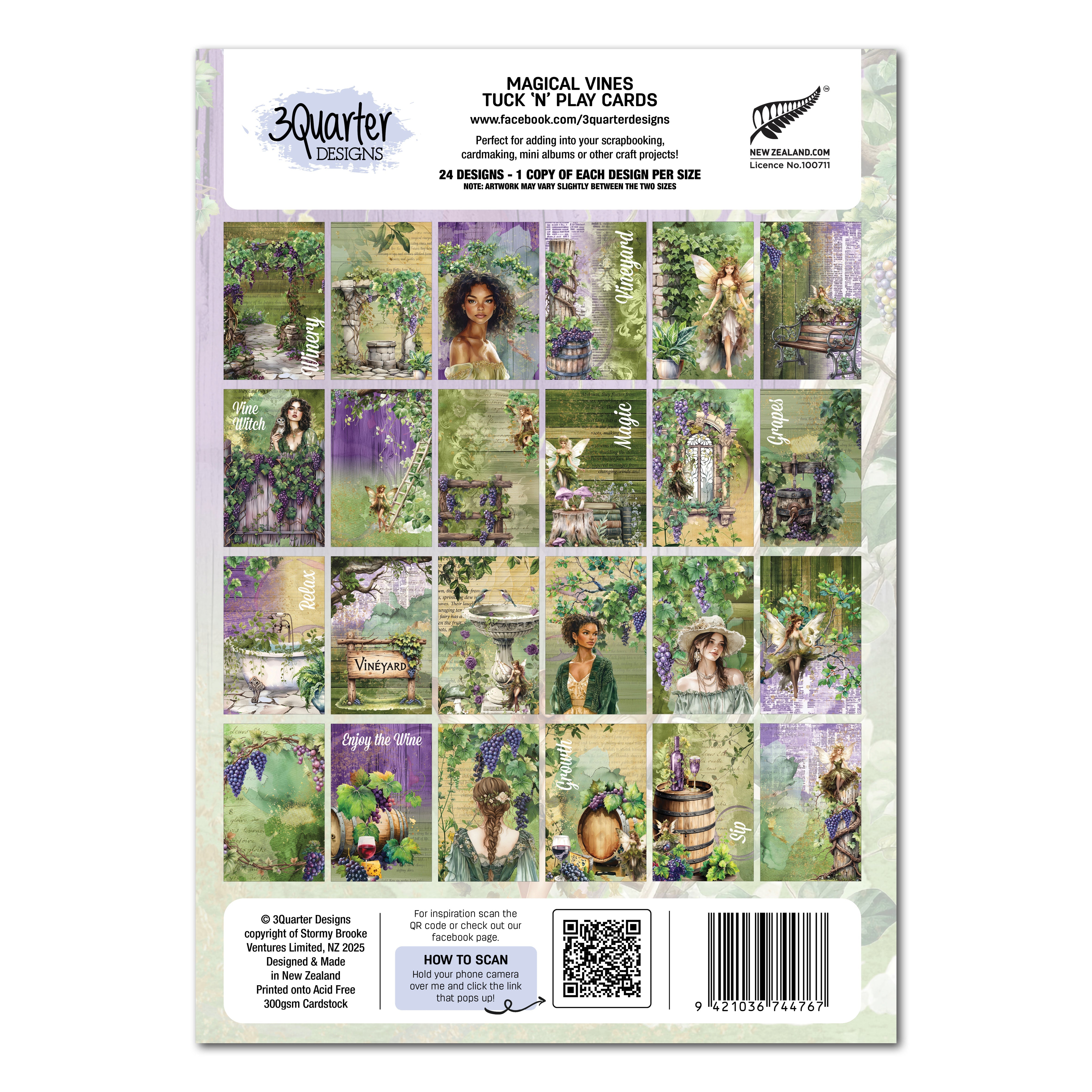 3Quarter Designs Magical Vines - Tuck N Play Cards
