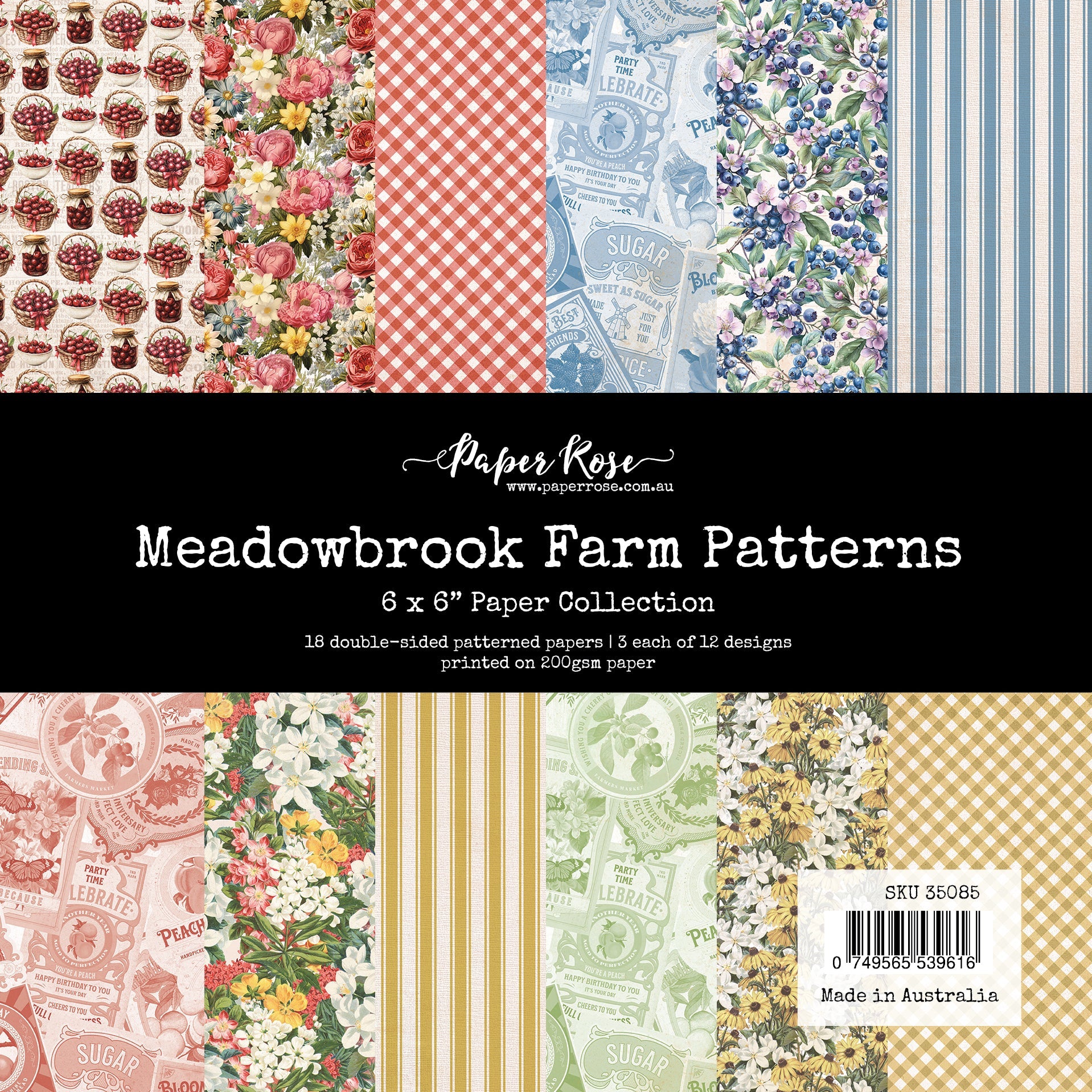 Meadowbrook Farm Patterns 6x6 Paper Collection 35085