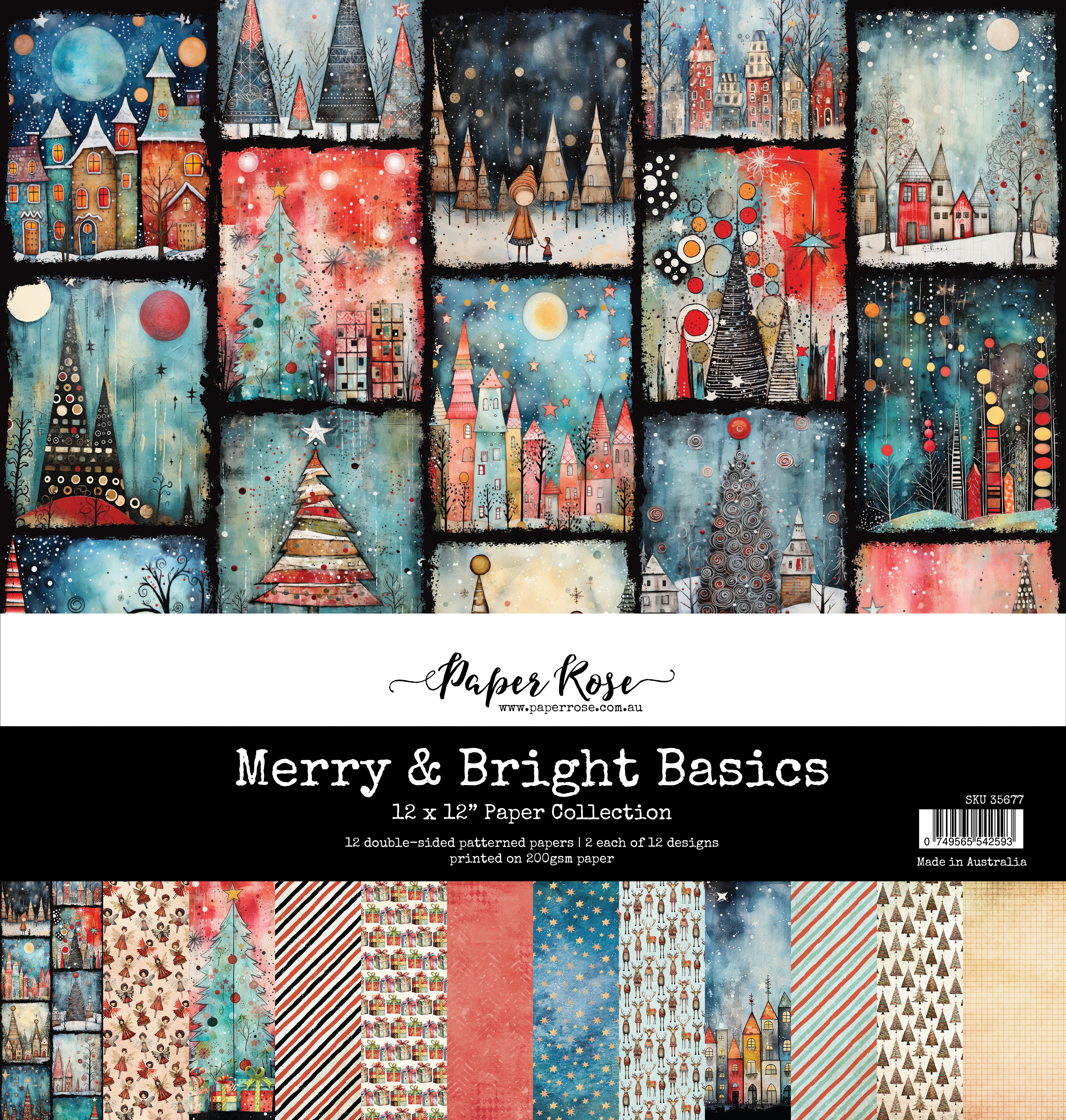 Merry and Bright Basics 12x12 Paper Collection 35677