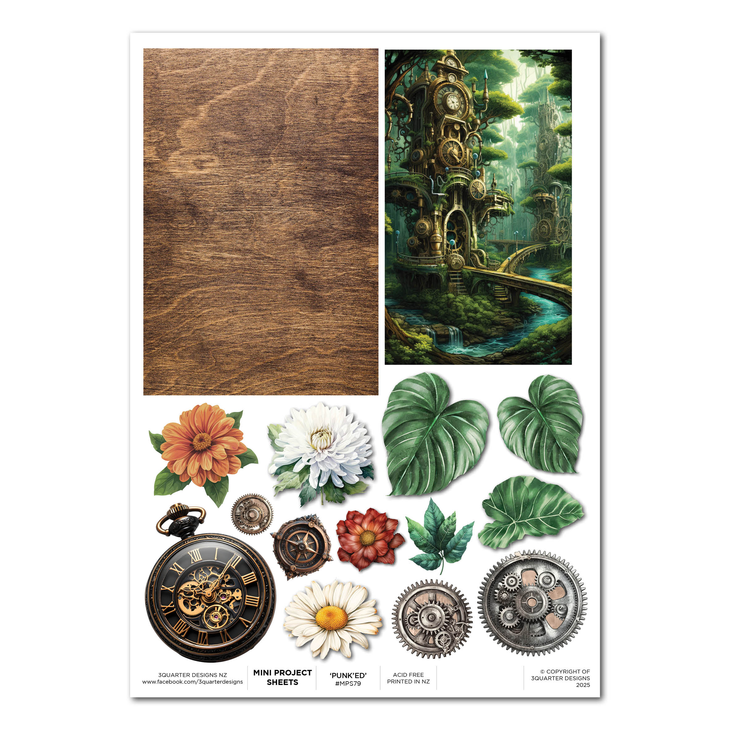 3Quarter Designs Punk'ed Forest - Mini Project Sheet