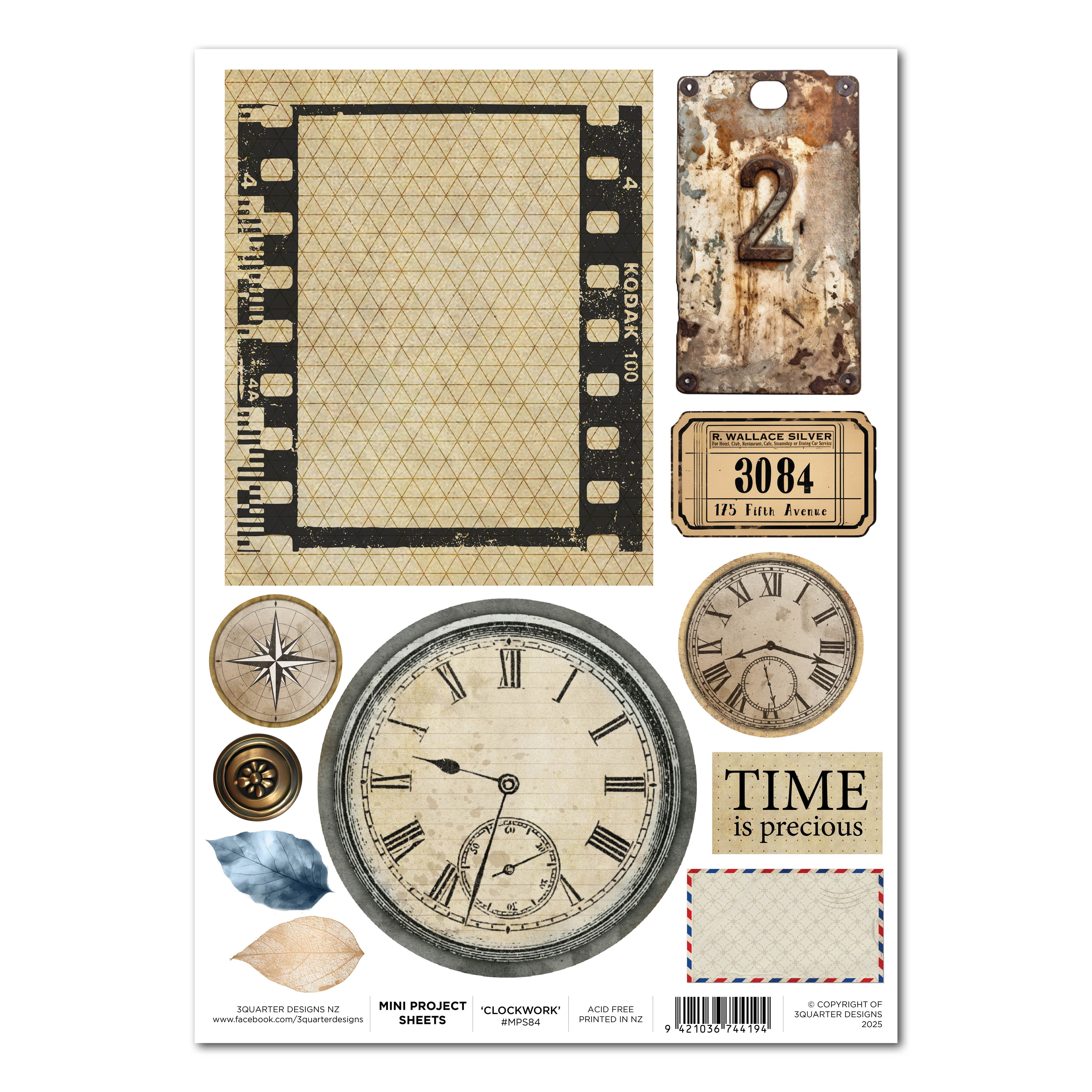 3Quarter Designs Eclectic Clocks - Mini Project Sheet