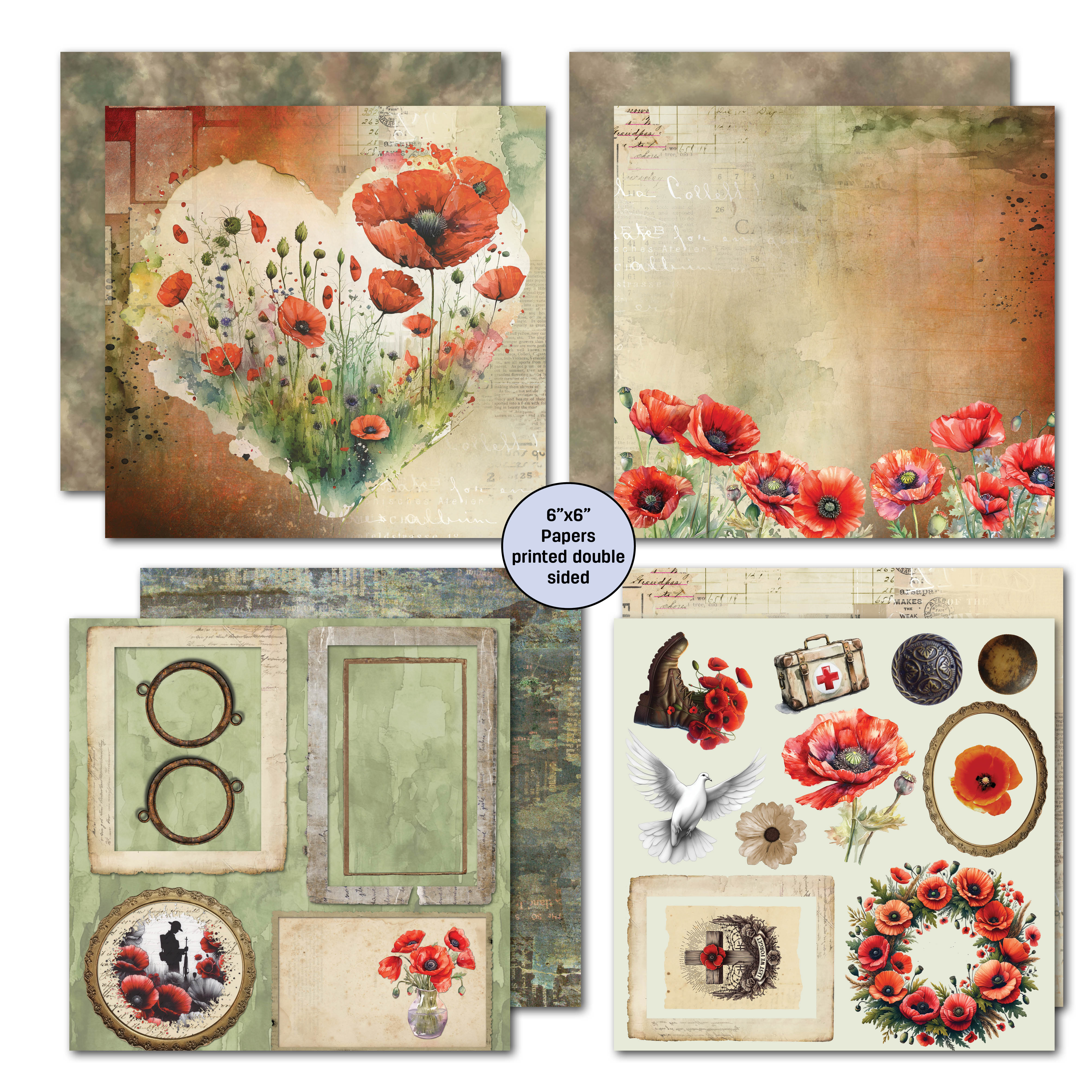 3Quarter Designs Never Forgotten 6x6 Paper Pack