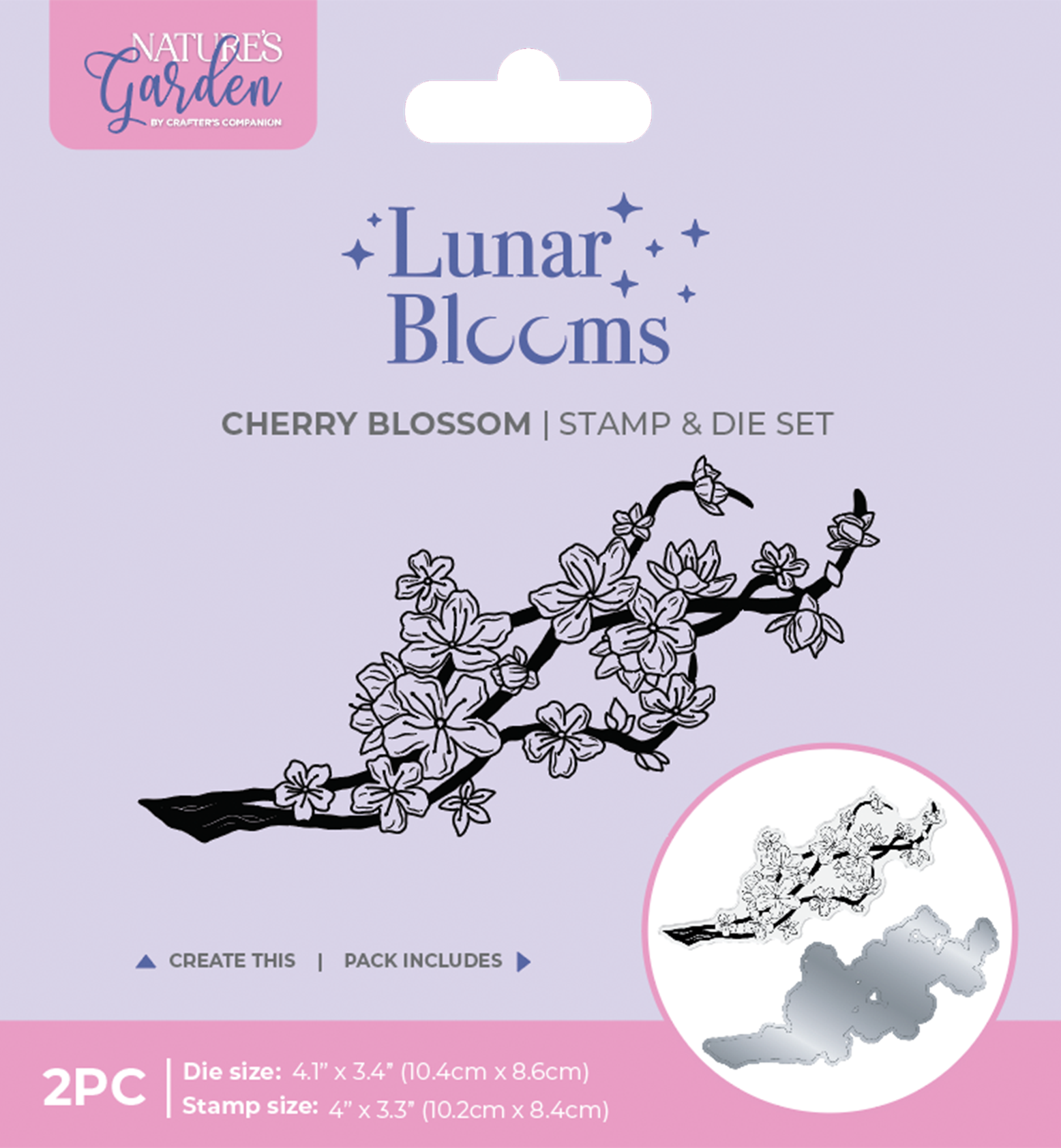 Natures Garden Lunar Blooms Stamp & Die - Cherry Blossom