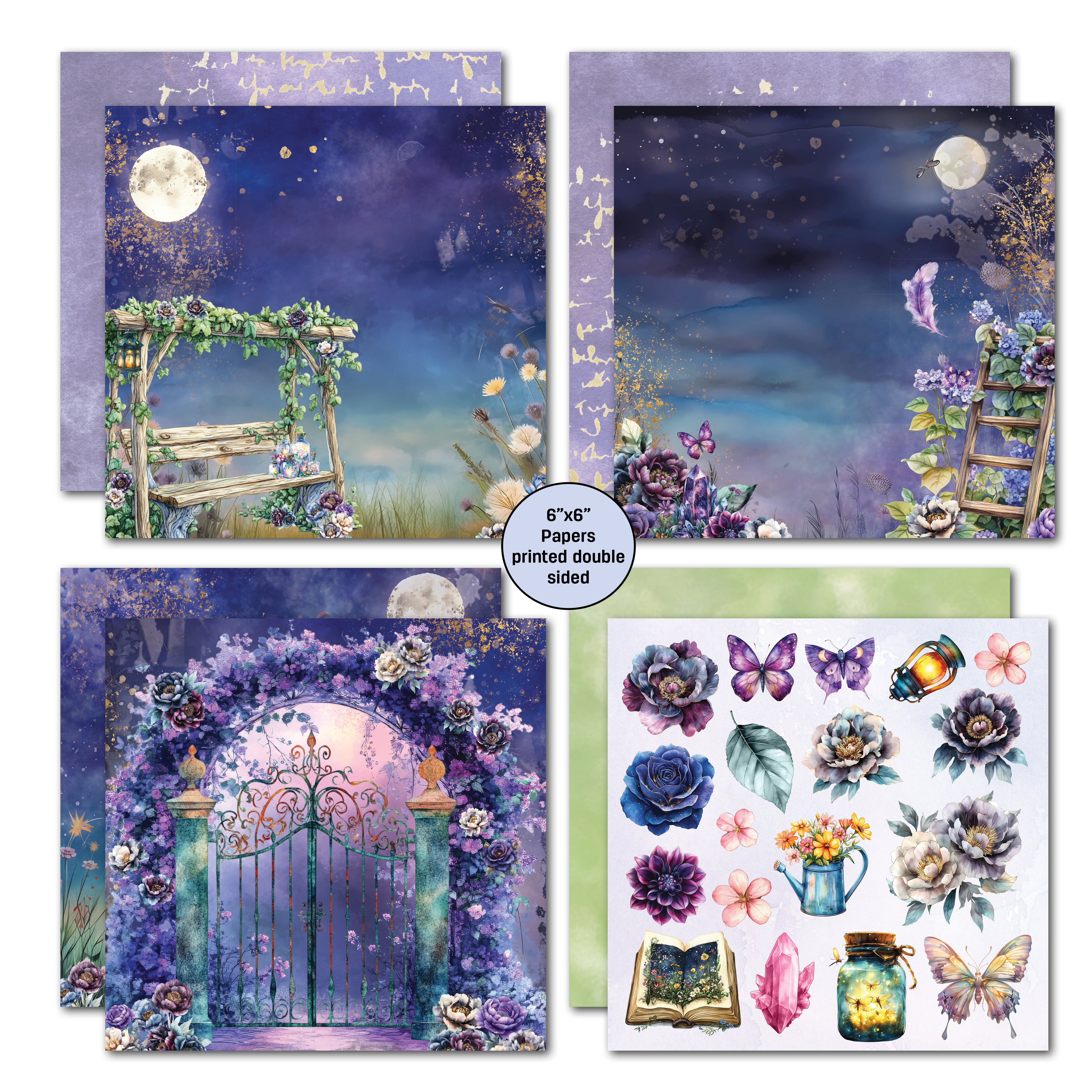 3Quarter Designs Night Garden 6x6 Paper Pack