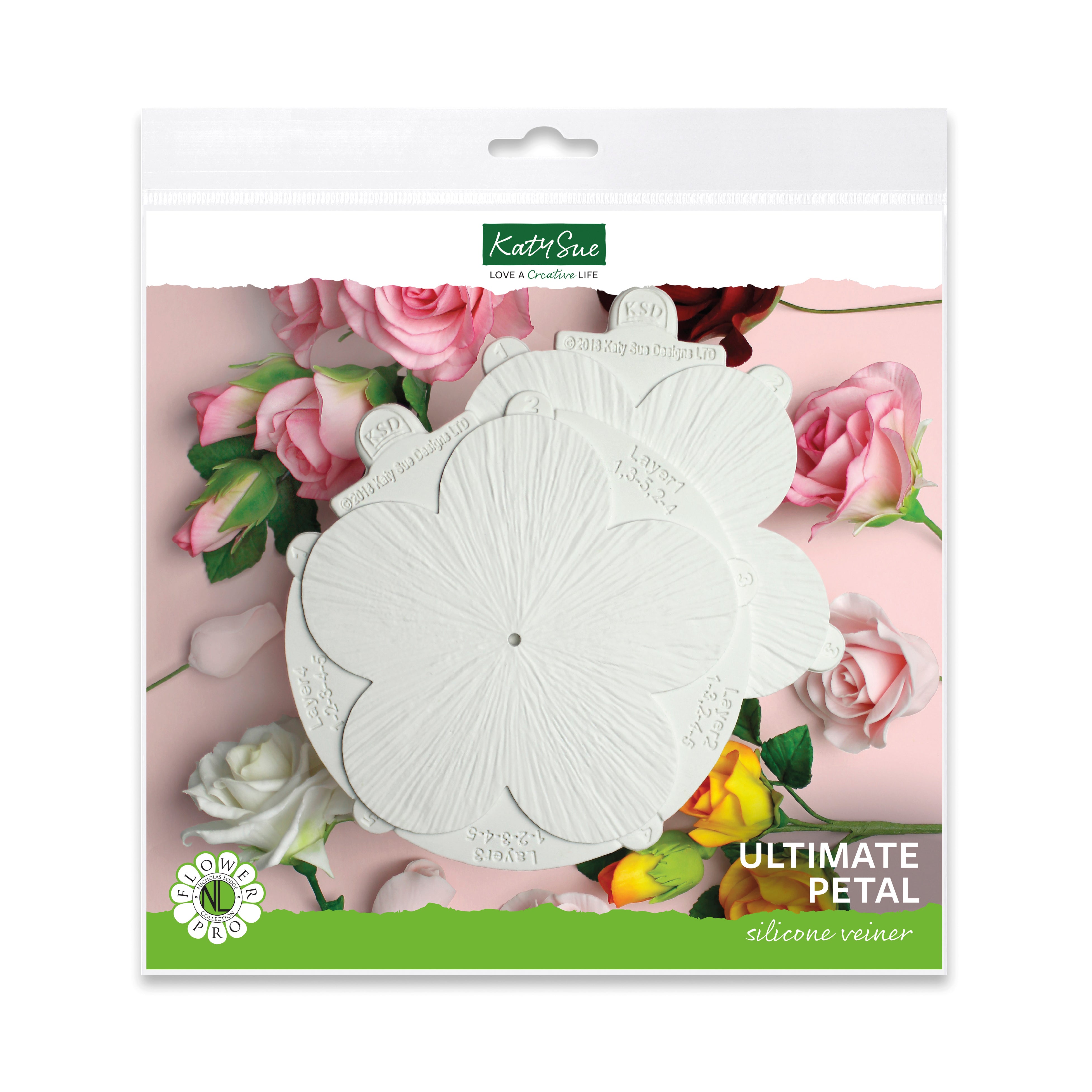 Katy Sue Flower Pro Ultimate Petal Veiner Silicone Mould