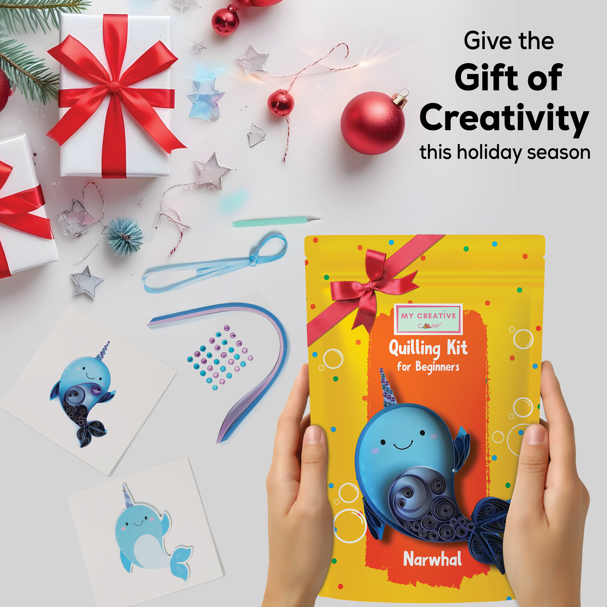 My Creative Camp Narwhal Quilling Kit