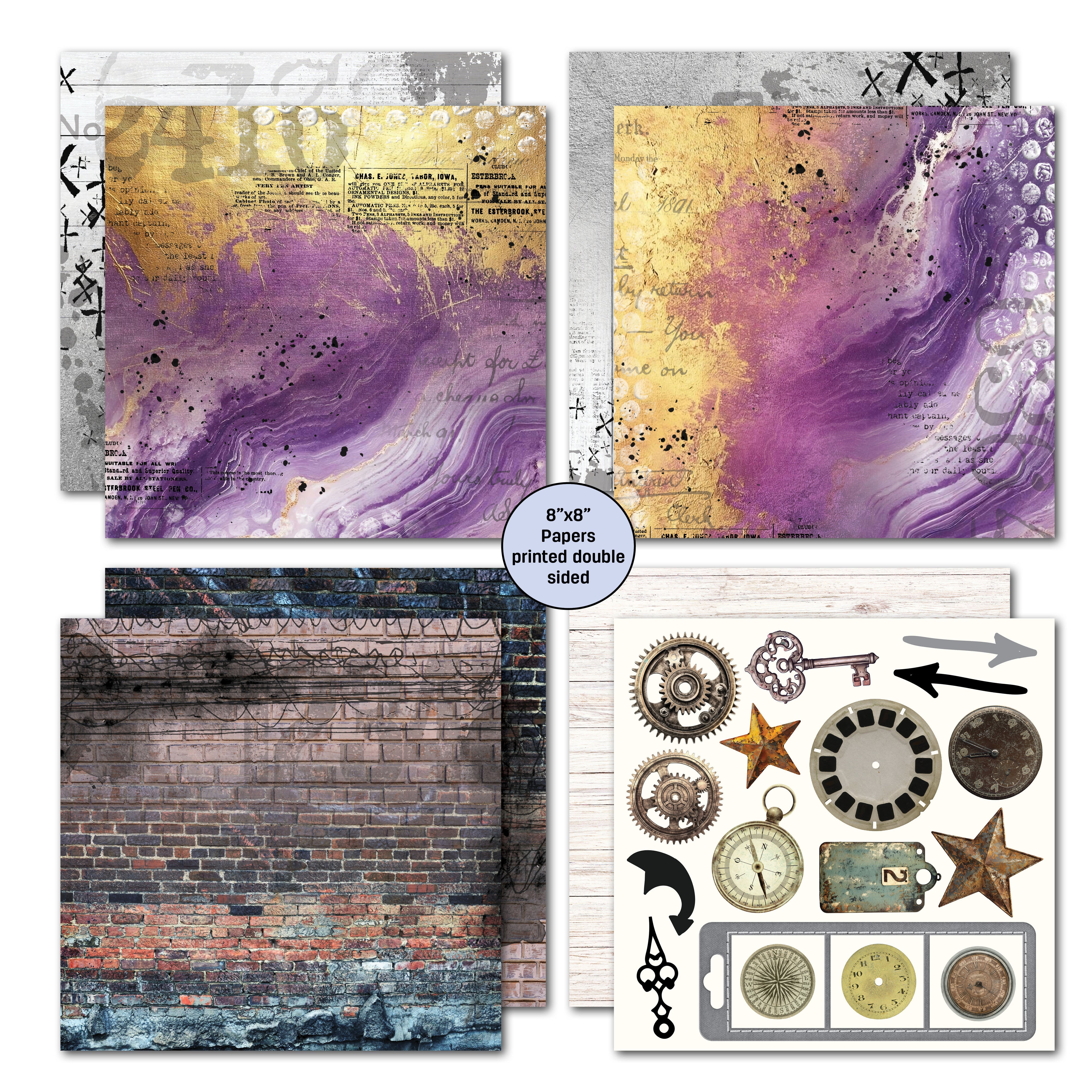 3Quarter Designs Oh Texture 8x8 Paper Pack