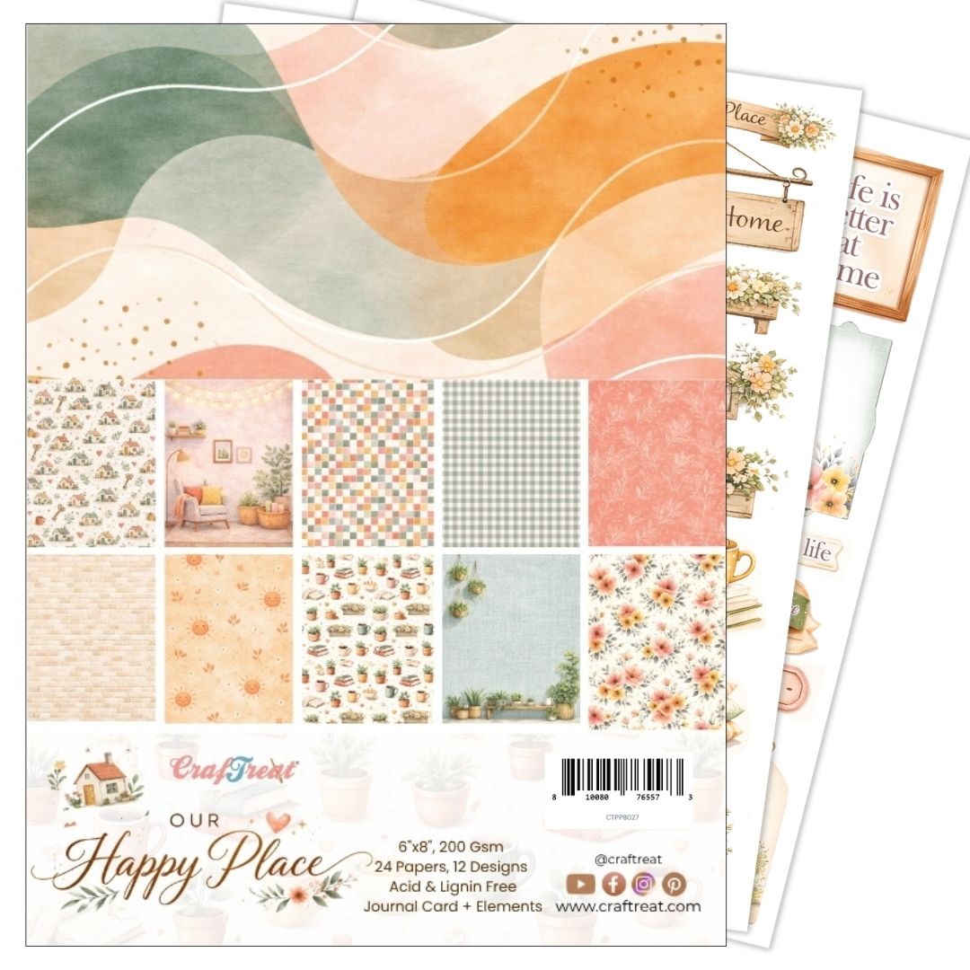 CrafTreat Paper Pad - Our Happy Place 6"x8"