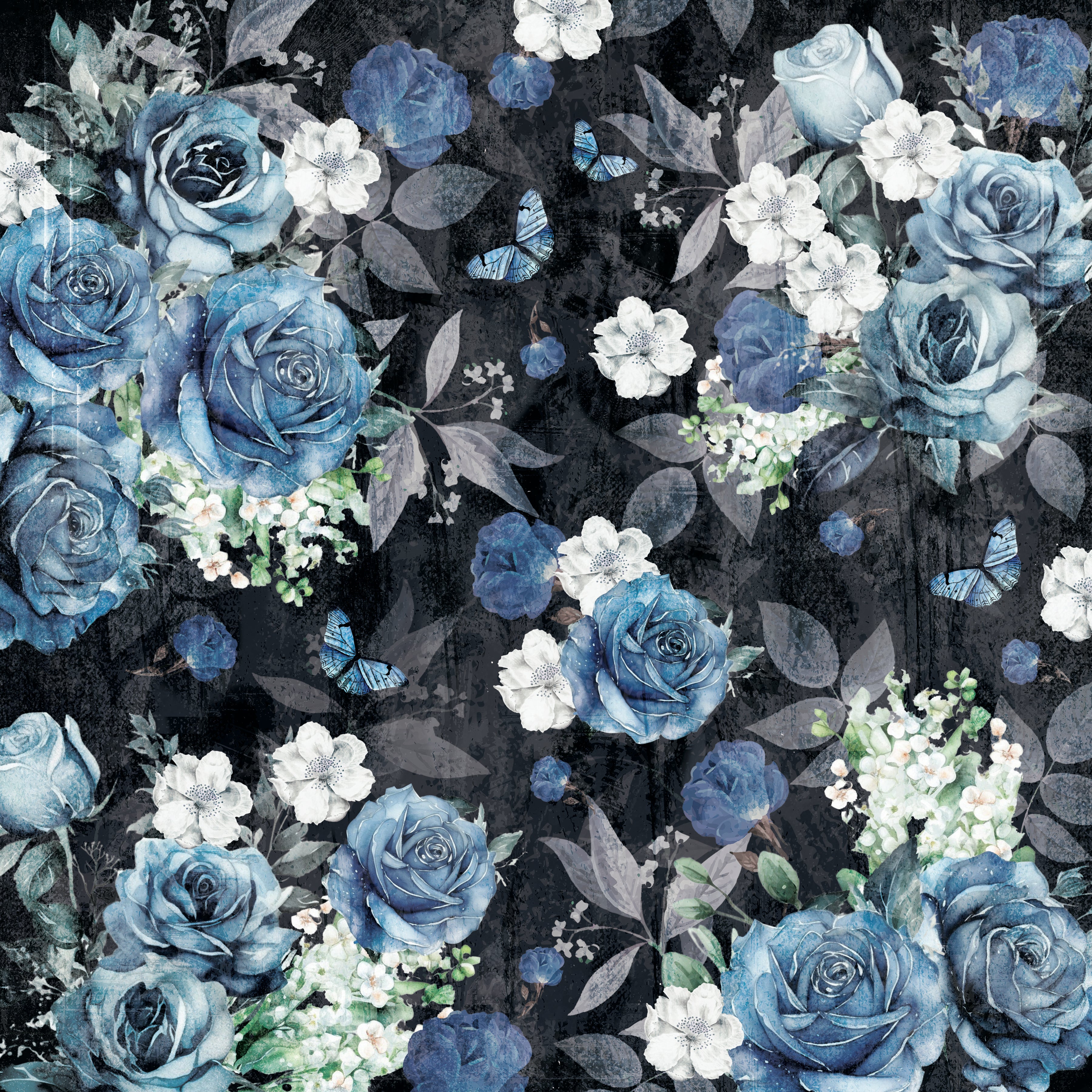 Nature's Garden - Midnight Floral - 6”x6” Paper Pad