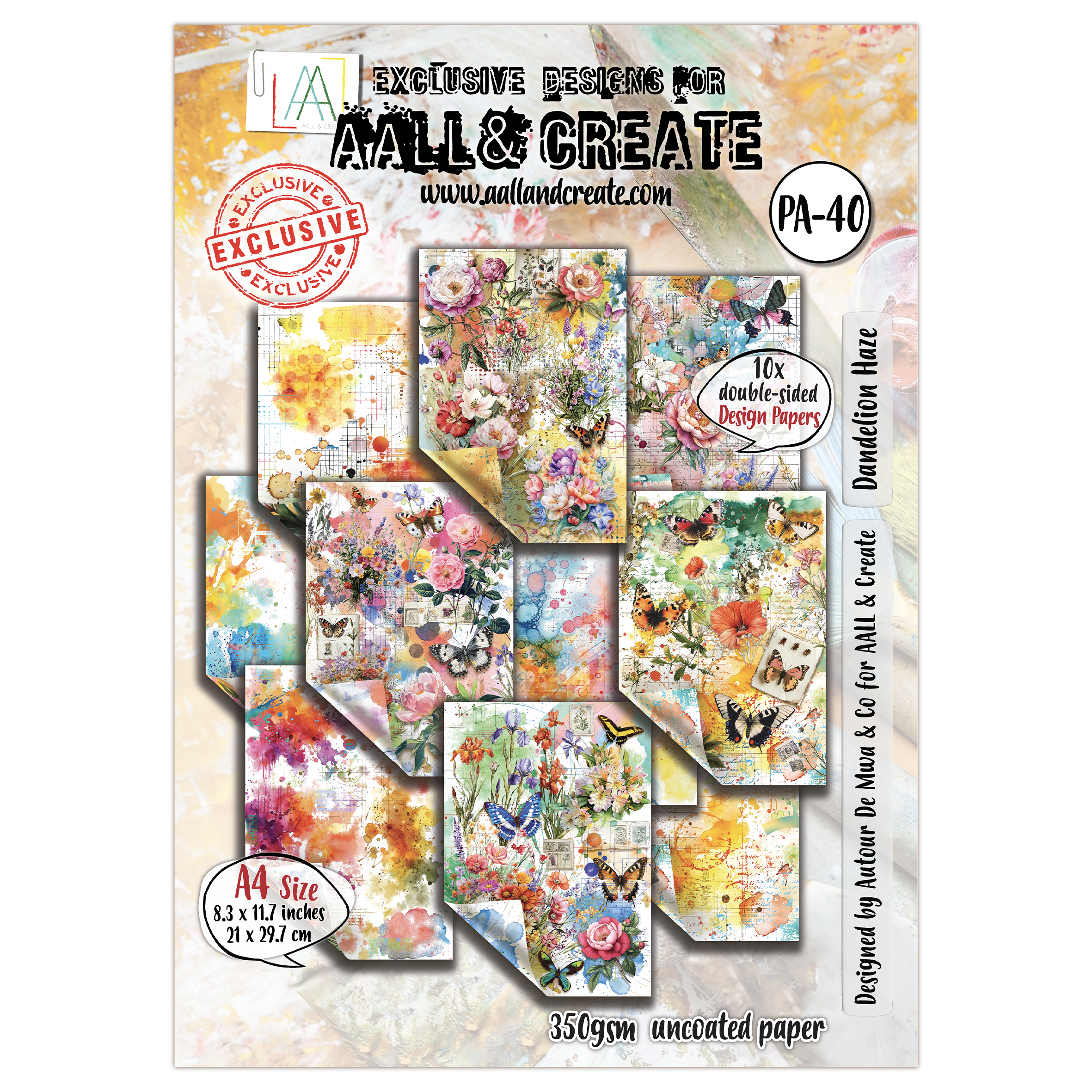 AALL and Create - A4 Design Paper - Dandelion Haze